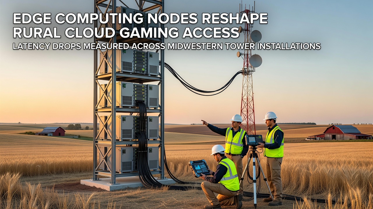 Edge computing nodes installed on rural Midwest cell towers for cloud gaming optimization